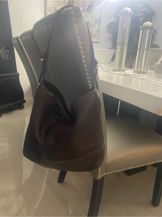 Coach Handbags - Coach Dark Brown Pebbled Leather Hobo Bag Vintage